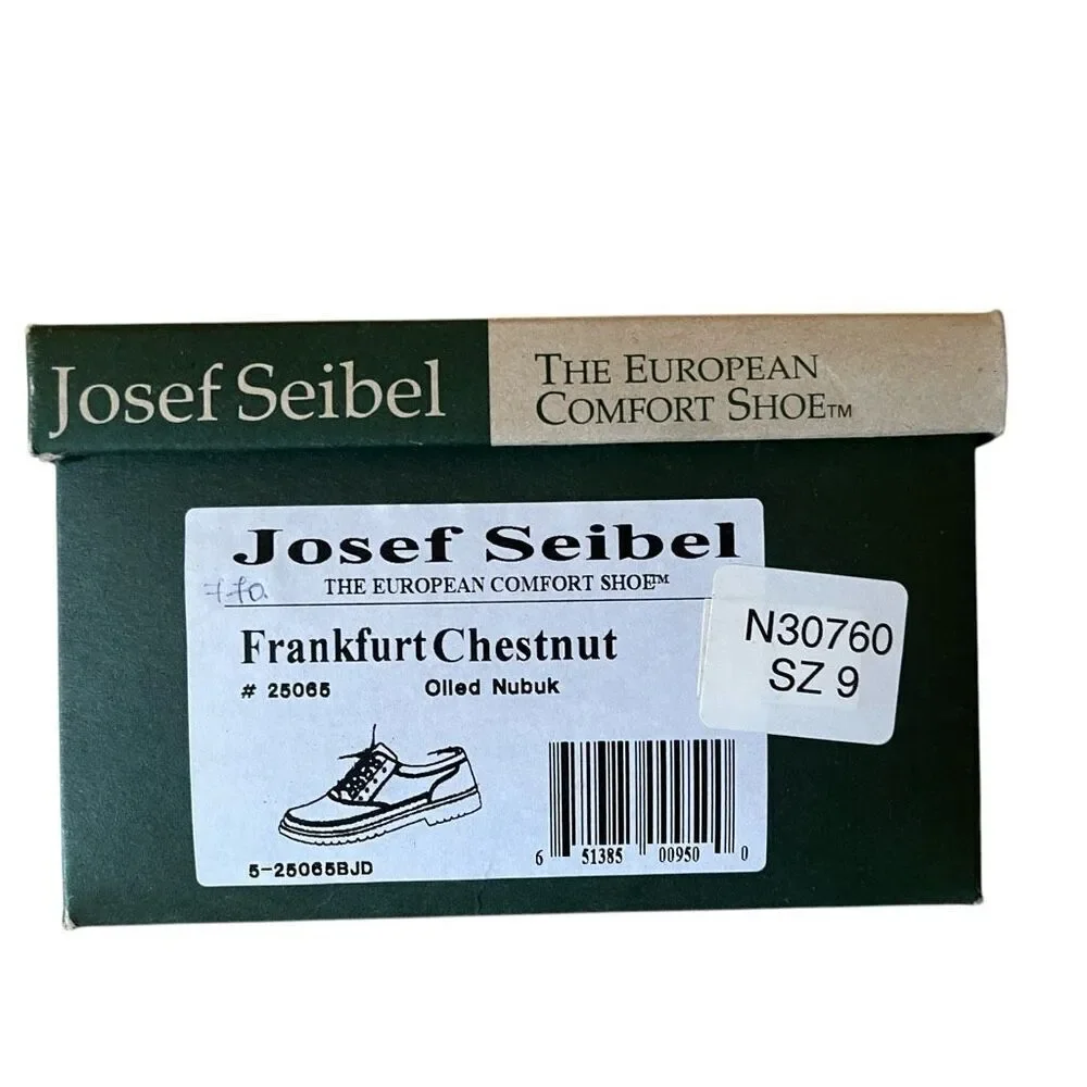 Josef Seibel Frankfurt Chestnut Lace Up Low‎ Top Shoes Sz 9 Conformable Shoe